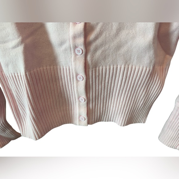 Orange Kiss Women’s Soft Pink Button Cardigan - Picture 3 of 8